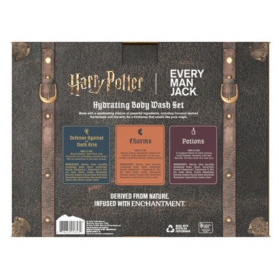Every Man Jack Harry Potter Body Wash Gift Set – 3 Bottles, Imperfect Box