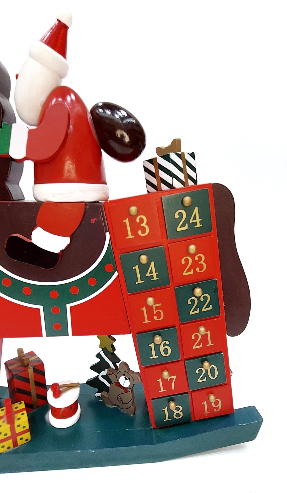 Santa's Wooden Horse Advent Calendar Wizardi F07M6-16 – product view 5