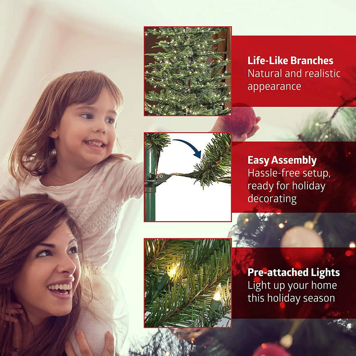 Artificial Christmas Tree with Lights – product view 5