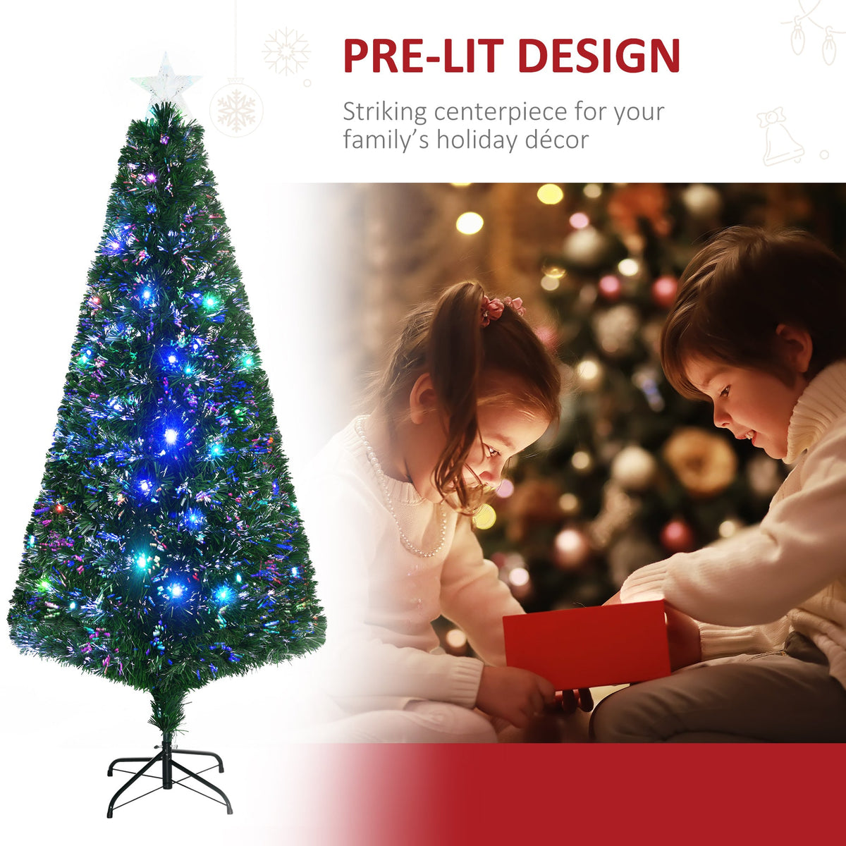 Christmas Tree Fir Pre-Lit Artificial Christmas Tree – product view 6