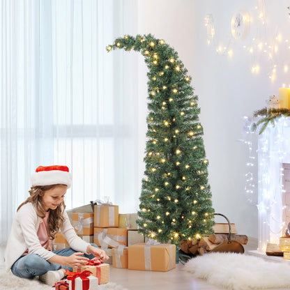 5-Foot Prelit Bent-Top Christmas Tree