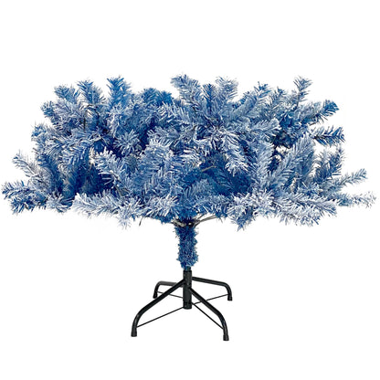 6-Foot Blue Snow-Flocked Pre-Lit Christmas Tree – 750 Tips