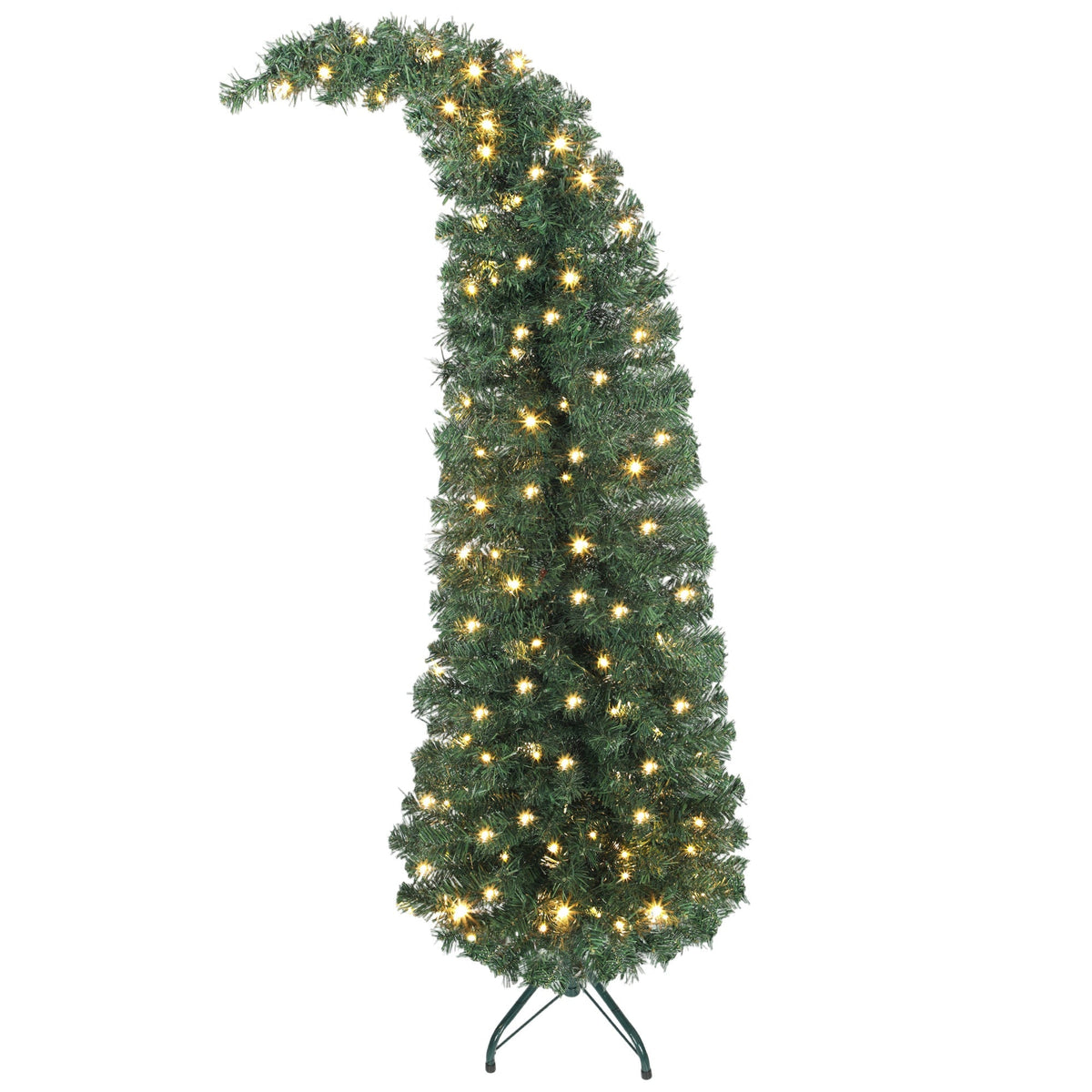 5-Foot Prelit Bent-Top Christmas Tree
