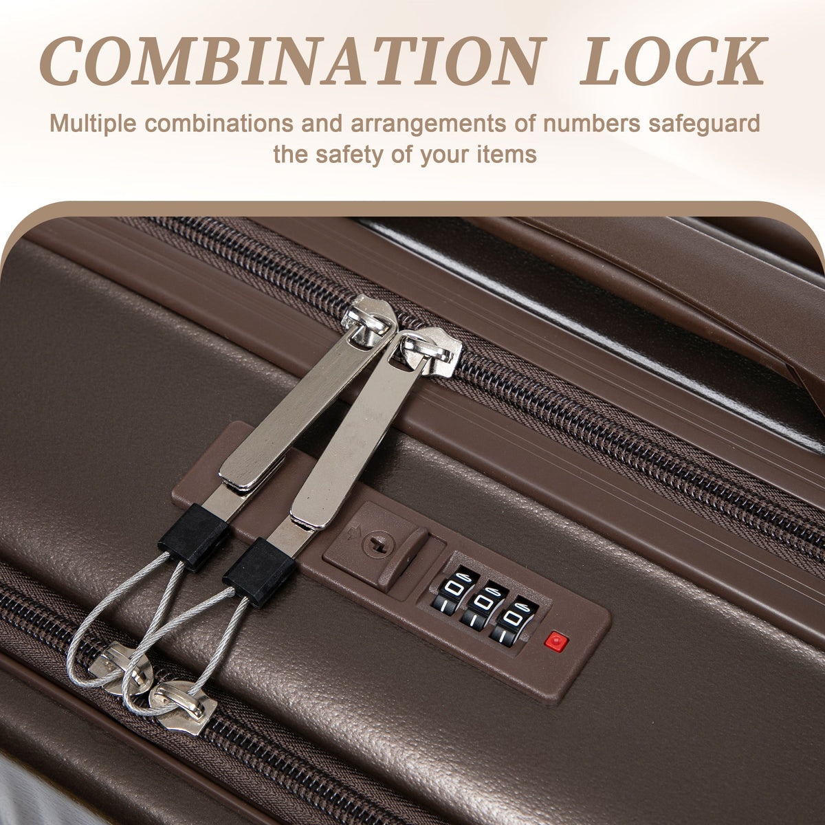 2-Piece Spinner Luggage Set with Cosmetic Case
