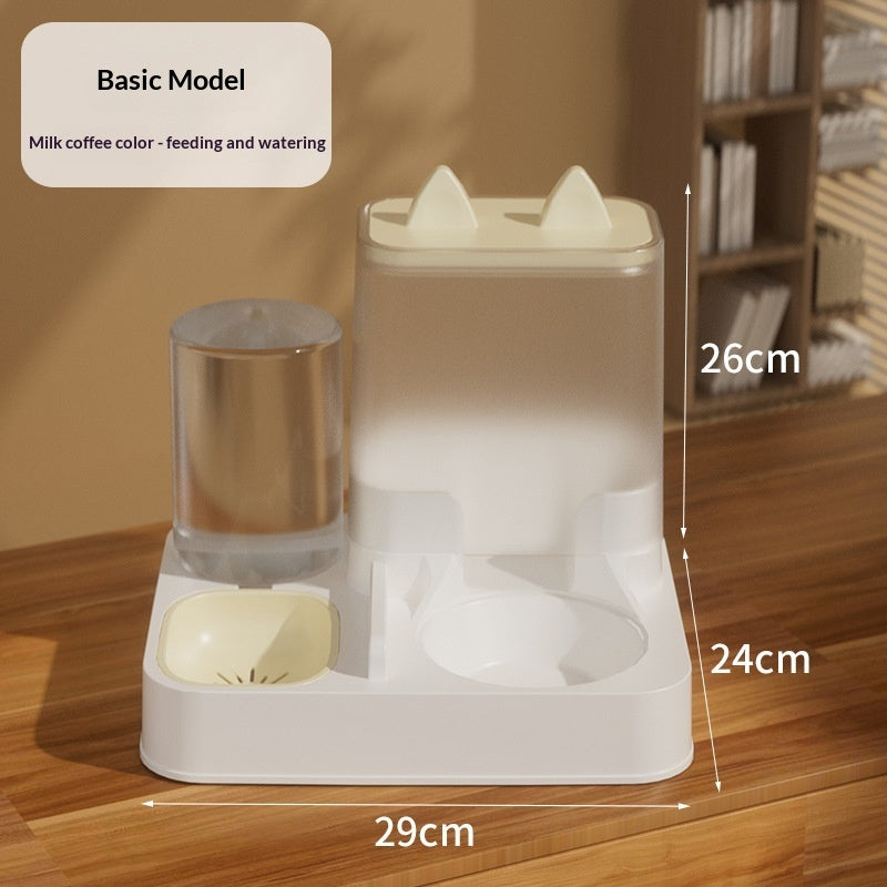 Automatic Cat Food Feeder And Water Dispenser Combo Bowl For Cats