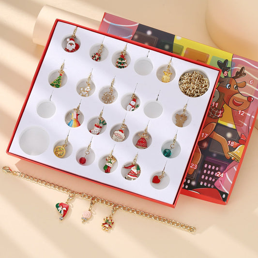 Christmas Charm Jewelry Advent Calendar – Bracelet & Necklace Making Kit