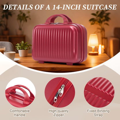 14"/20" 2-Piece ABS Spinner Luggage Set with Lock