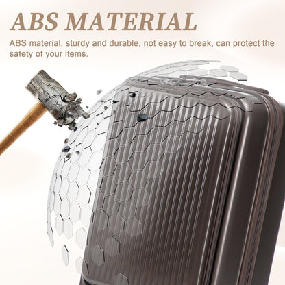 2-Piece Spinner Luggage Set with Cosmetic Case