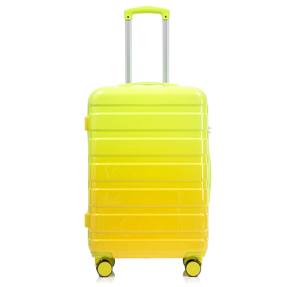 20"/24"/28" 3-Piece Spinner Luggage Set – Yellow & Green
