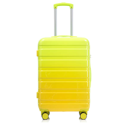 20"/24"/28" 3-Piece Spinner Luggage Set – Yellow & Green