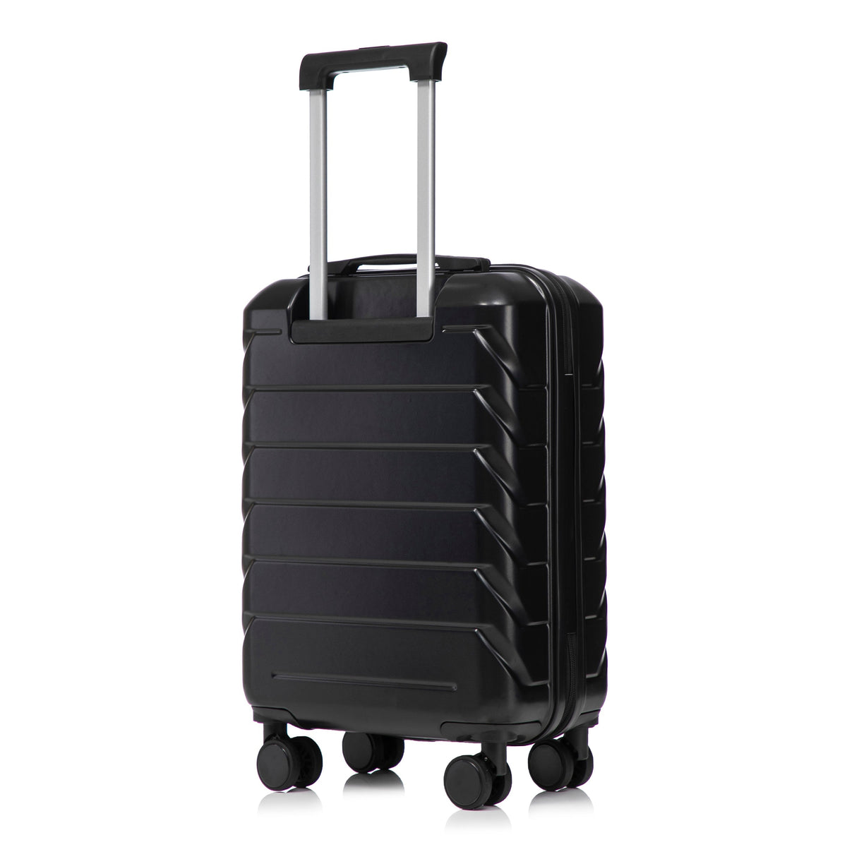 ABS Spinner Wheel Luggage Set with Combination Lock - Black