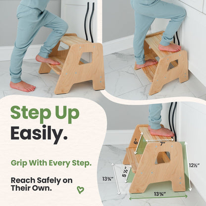 2-Step Wooden Toddler Stool