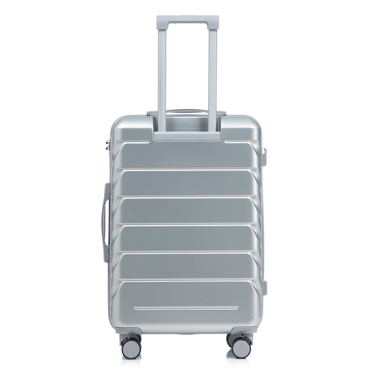 3-Piece ABS Spinner Wheel Luggage Set with Combination Lock - Silver
