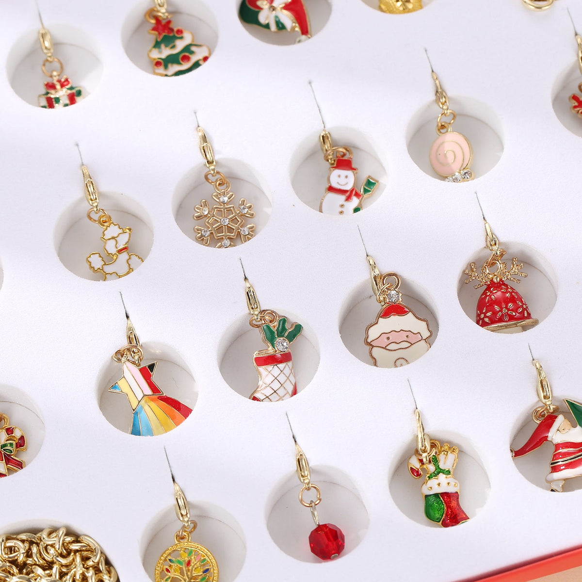 Christmas Charm Jewelry Advent Calendar – Bracelet & Necklace Making Kit