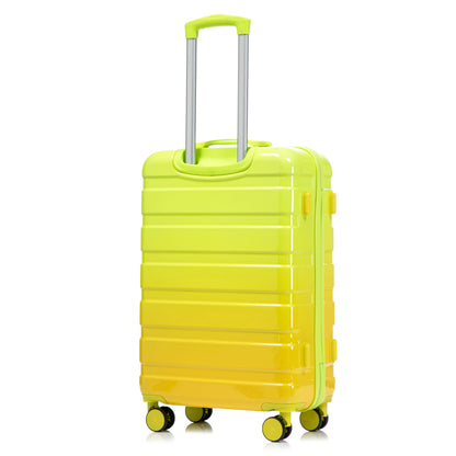 20"/24"/28" 3-Piece Spinner Luggage Set – Yellow & Green