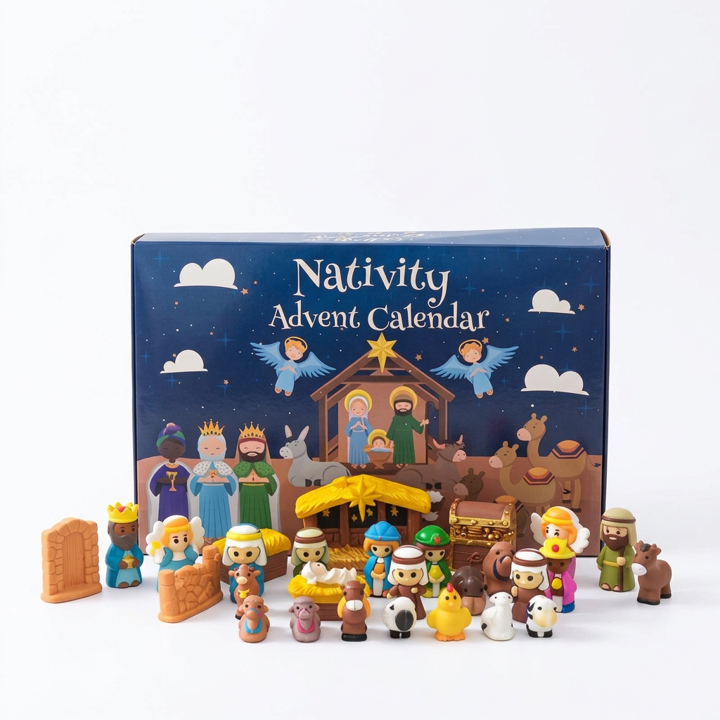2026 Nativity Advent Calendar 24-Day Christmas Countdown
