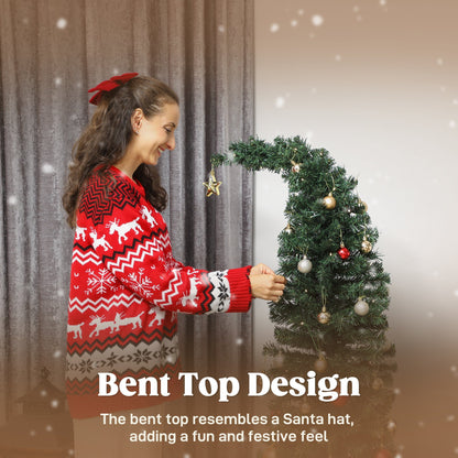 5-Foot Prelit Bent-Top Christmas Tree