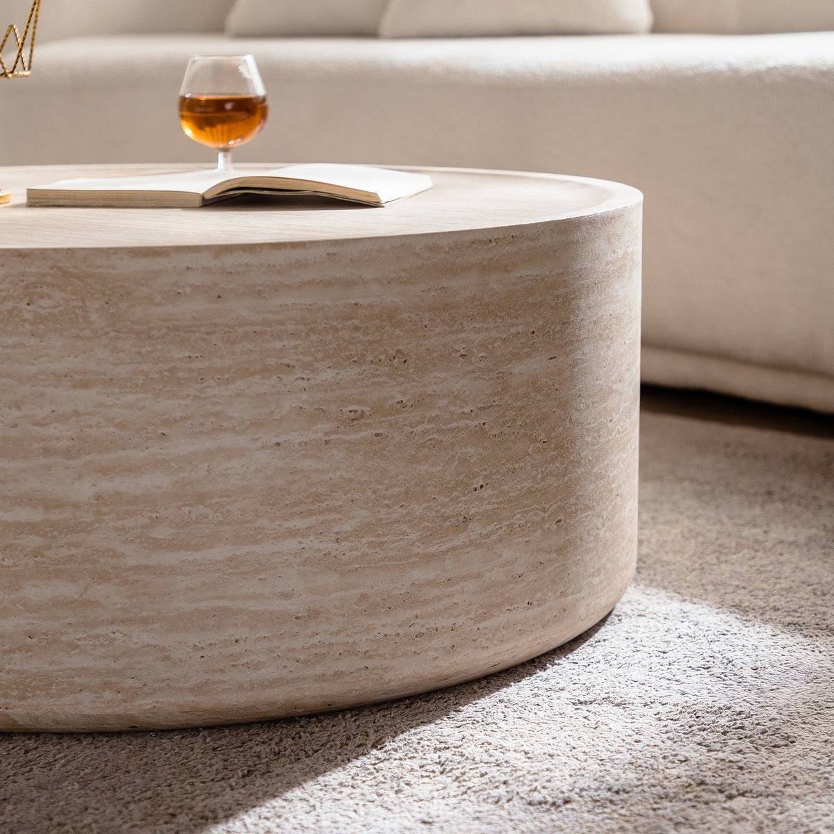 31.5'' Round Coffee Table with Mars Pattern