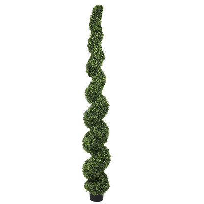 7-Foot Artificial Spiral Boxwood Topiary