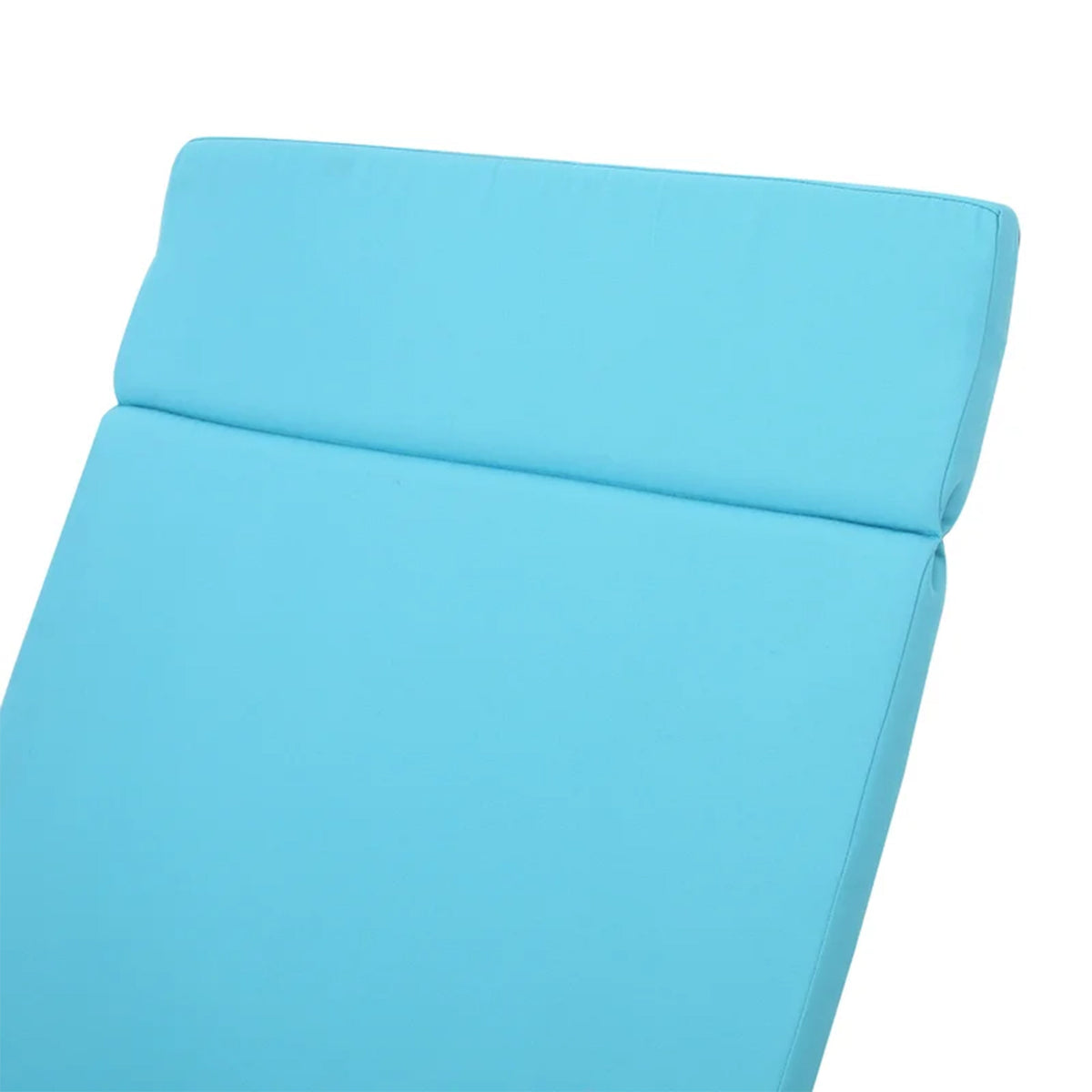 Blue Outdoor Chaise Lounge Cushion 2-Pack with Water-Resistant Fabric