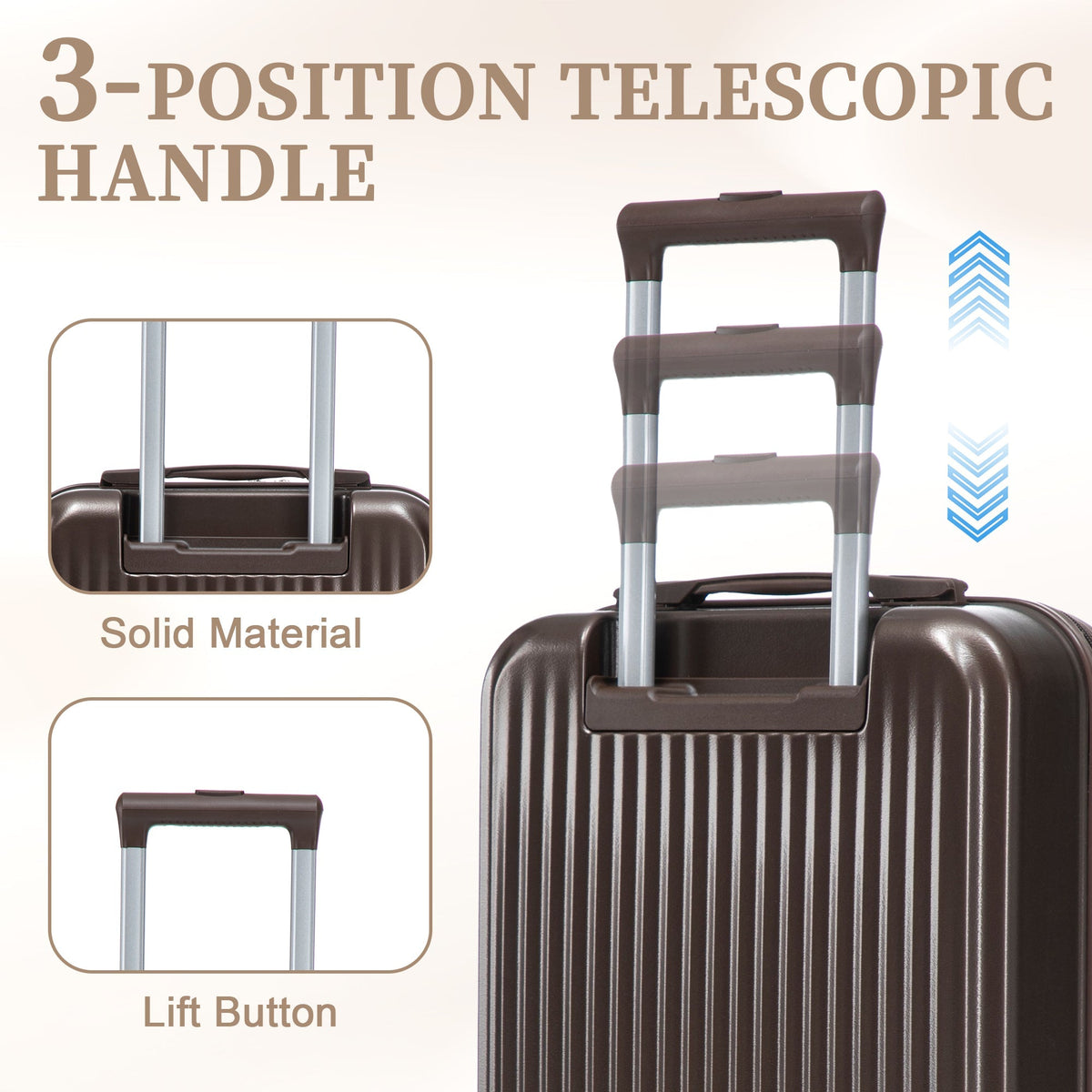 2-Piece Spinner Luggage Set with Cosmetic Case