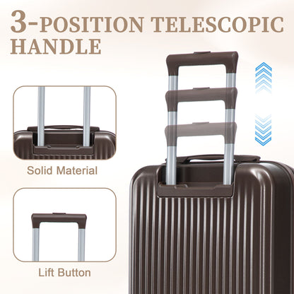 2-Piece Spinner Luggage Set with Cosmetic Case