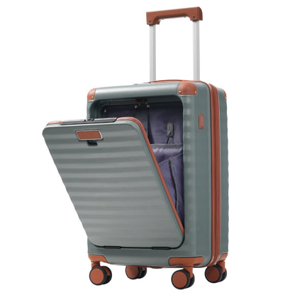 Deluxe 5-Piece Hard-Side Luggage Set with USB and TSA Locks - Multiple Colors