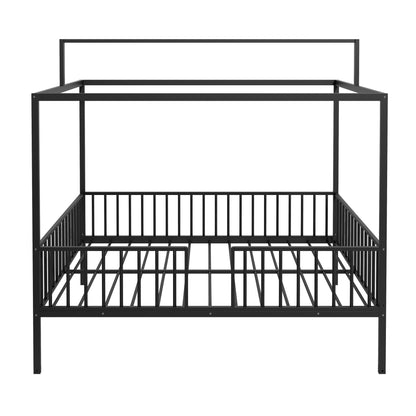 3-in-1 Montessori Floor Bed with Fenced Support