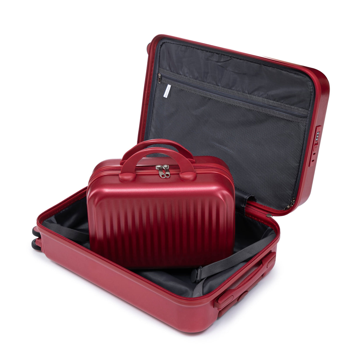 14"/20" 2-Piece ABS Spinner Luggage Set with Lock