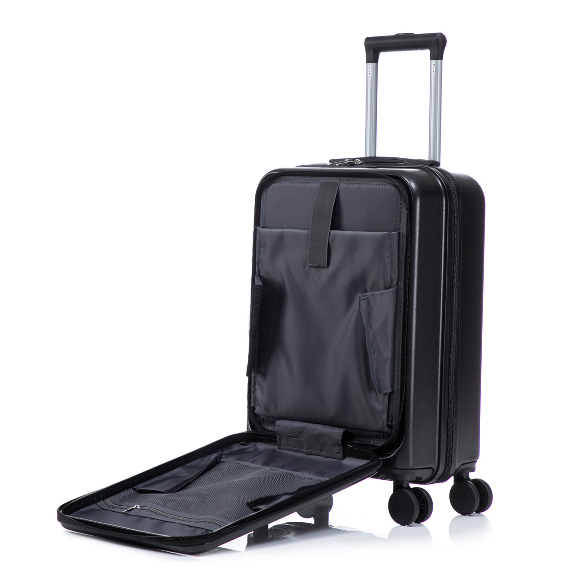 14" & 20" ABS Spinner Luggage Set with Cosmetic Case