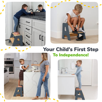 2-Step Wooden Toddler Stool