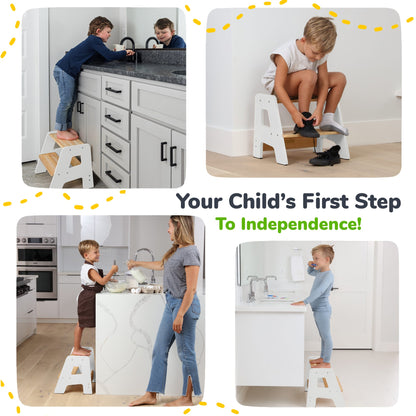 2-Step Wooden Toddler Stool