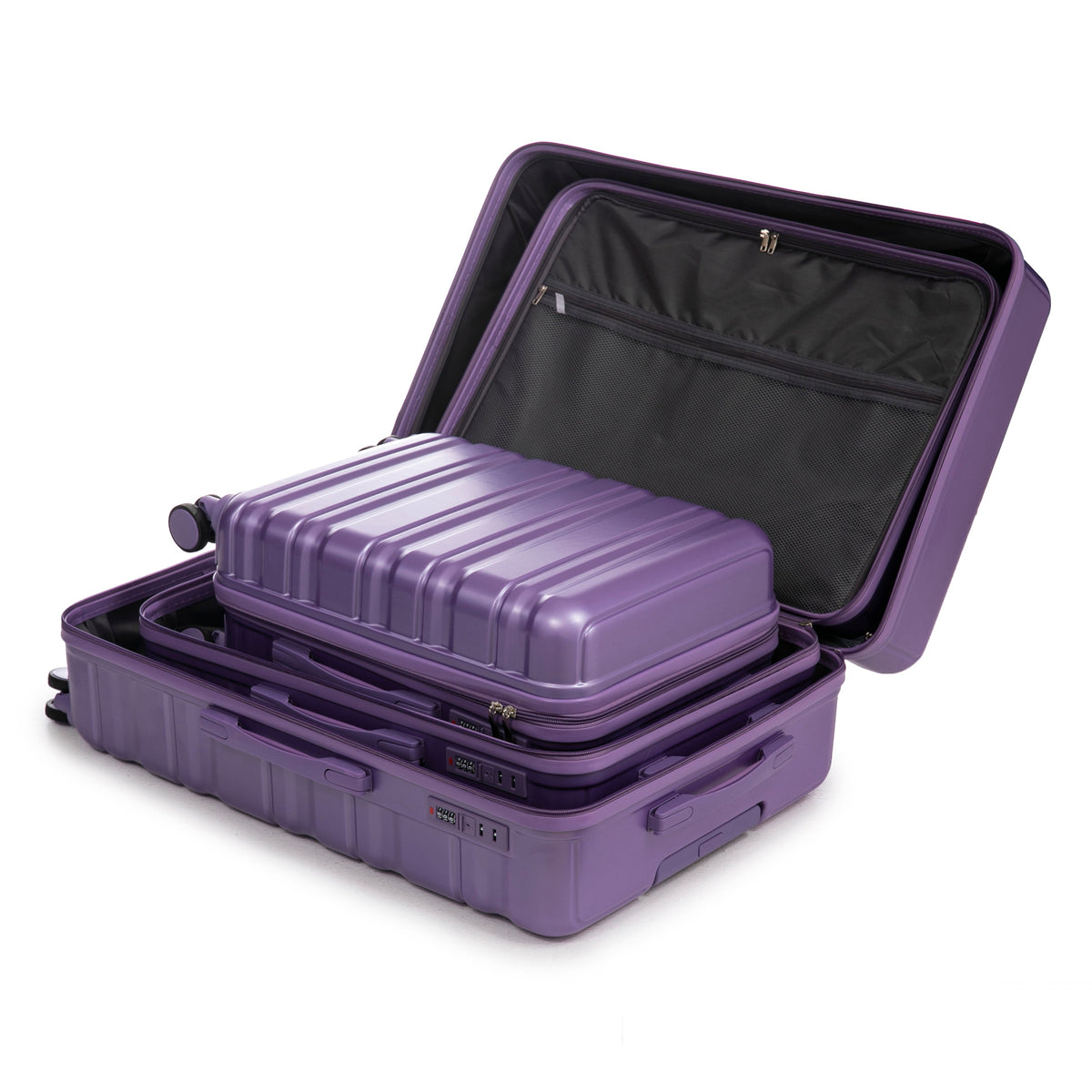 HIFINE Tourist 3-Piece ABS Spinner Wheel Luggage Set
