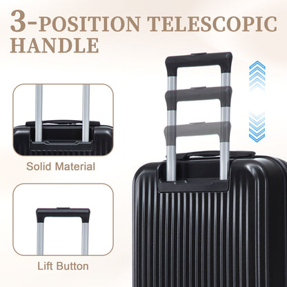 14" & 20" ABS Spinner Luggage Set with Cosmetic Case