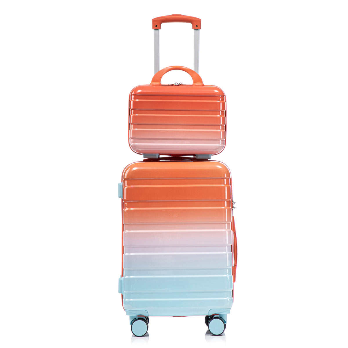 2-Piece Gradient Spinner Luggage Set with Lock