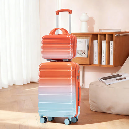 2-Piece Gradient Spinner Luggage Set with Lock