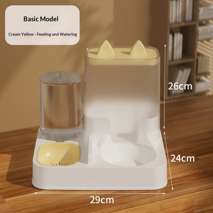 Automatic Cat Food Feeder And Water Dispenser Combo Bowl For Cats