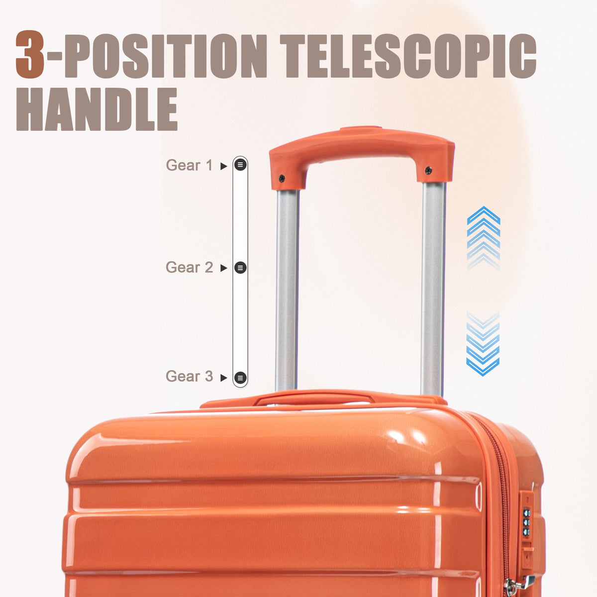 2-Piece Gradient Spinner Luggage Set with Lock