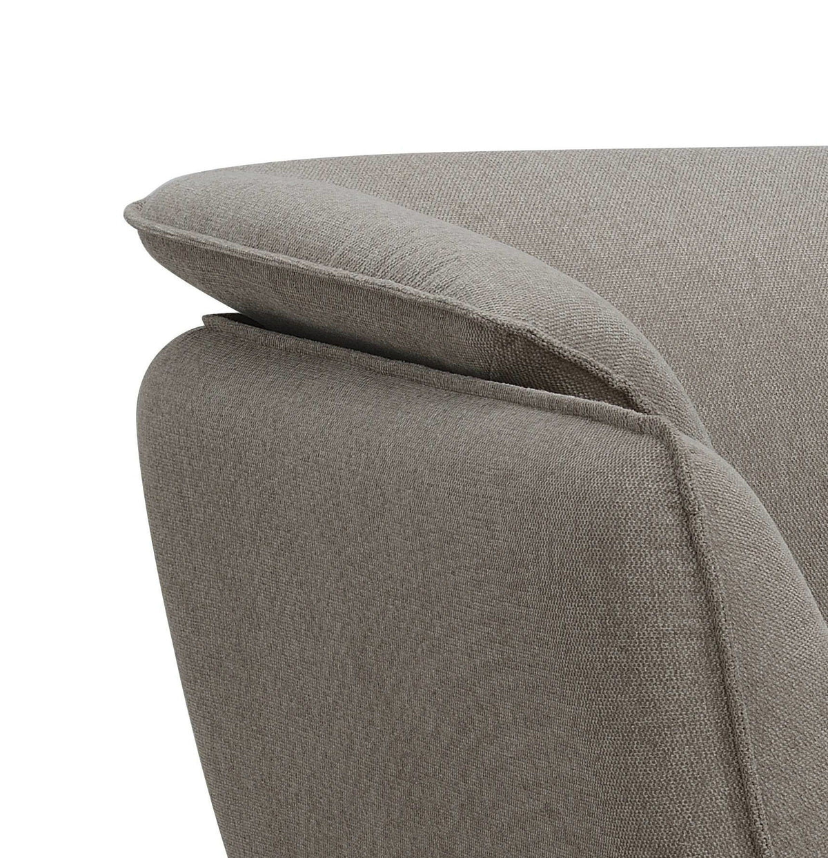 Boucle Arm Chair with Wooden Frame - Nayeli Boucle Chair, Dark Brown or Gray