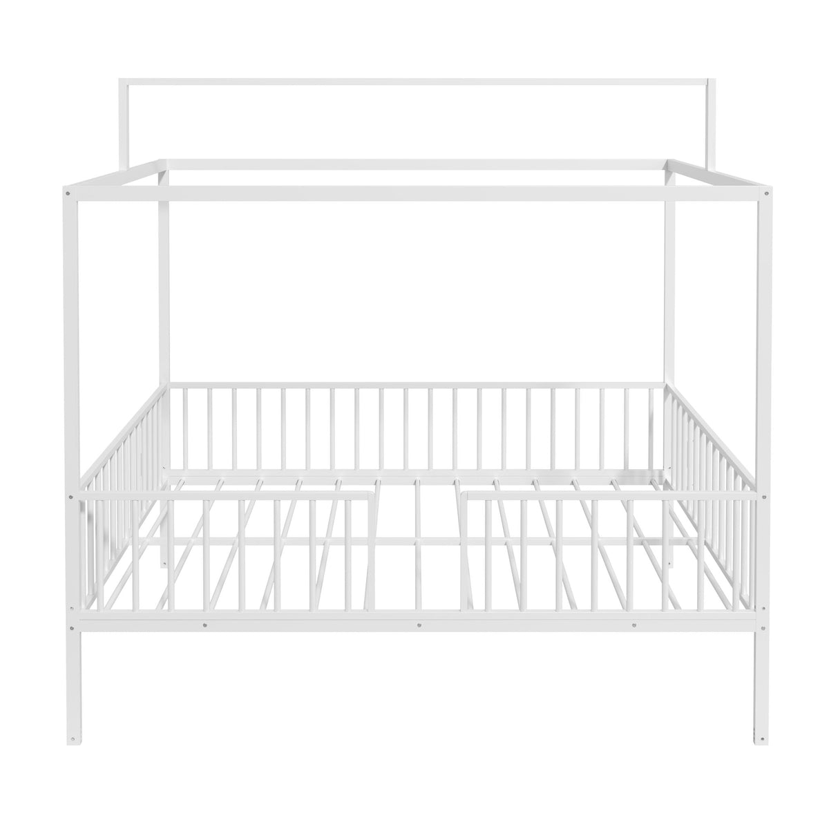 3-in-1 Montessori Floor Bed with Fenced Support