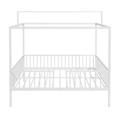 3-in-1 Montessori Floor Bed with Fenced Support