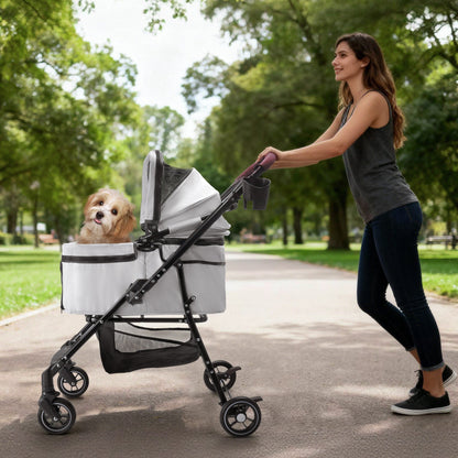 Foldable Pet Stroller for Dogs & Cats