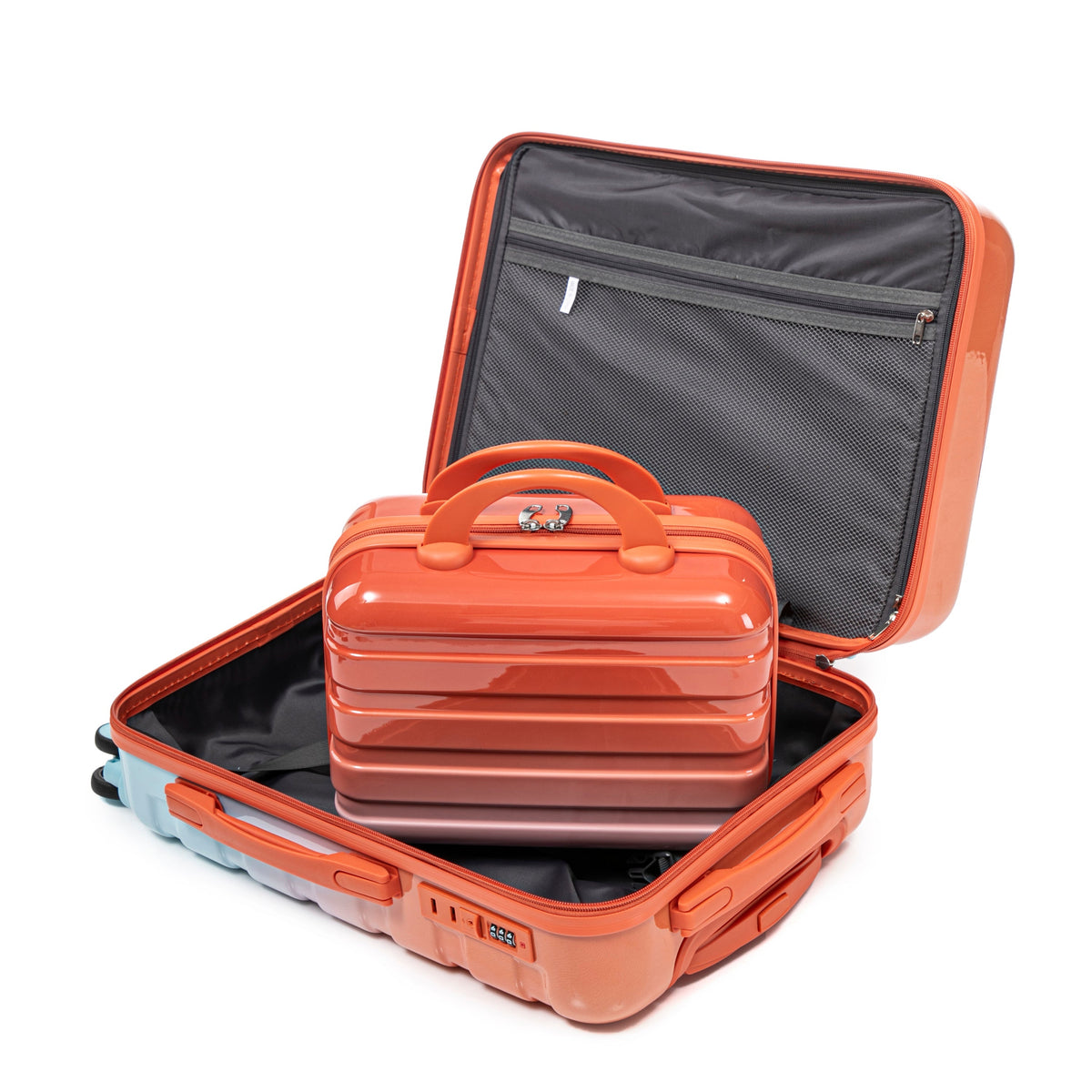 2-Piece Gradient Spinner Luggage Set with Lock