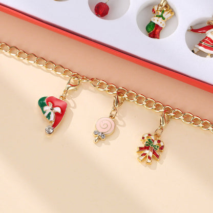 Christmas Charm Jewelry Advent Calendar – Bracelet & Necklace Making Kit
