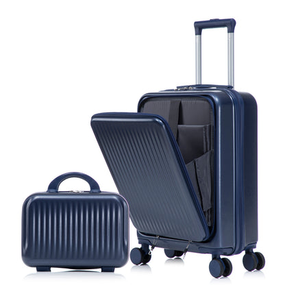 14"/20" 2-Piece ABS Spinner Luggage Set