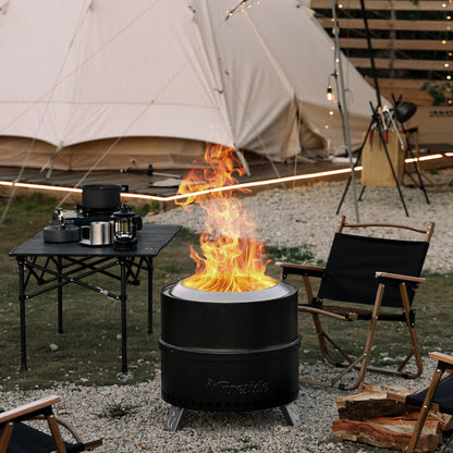 Pluto R19-PG Smokeless Outdoor Fire Pit -  Painted Black