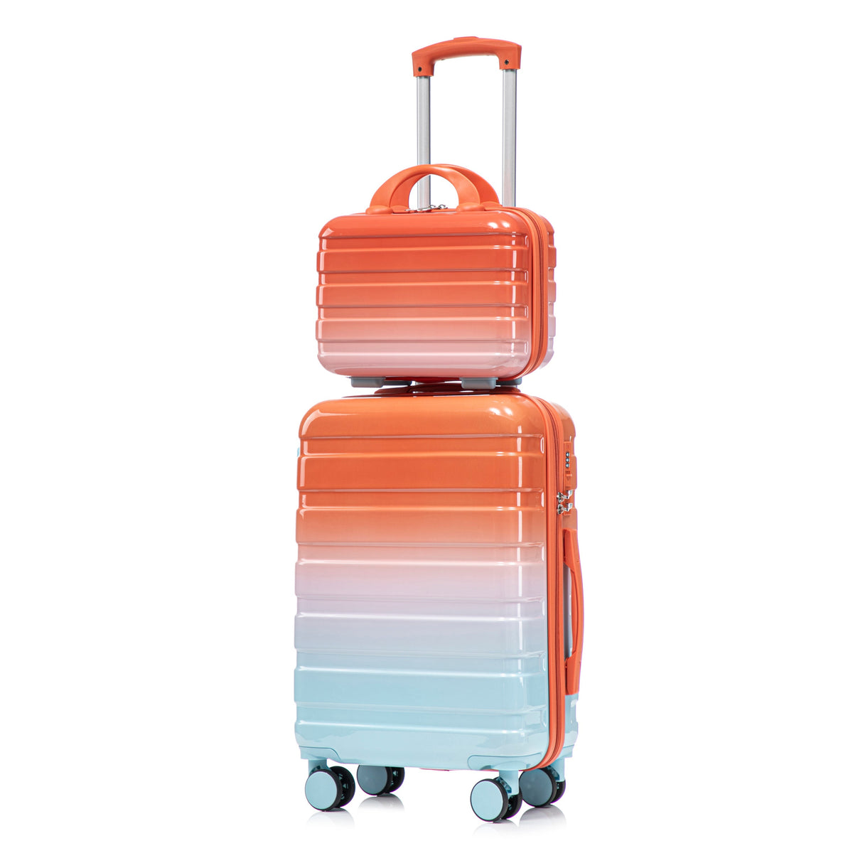 2-Piece Gradient Spinner Luggage Set with Lock