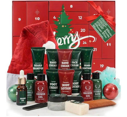 Rinse & Robust Men’s Grooming Advent Calendar – 2025, Red