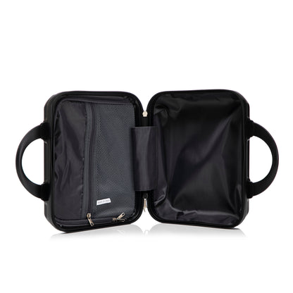 ABS Spinner Wheel Luggage Set with Combination Lock - Black