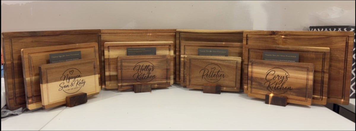 CUSTOM MADE WOOD CUTTING BOARDS - MADE IN THE USA